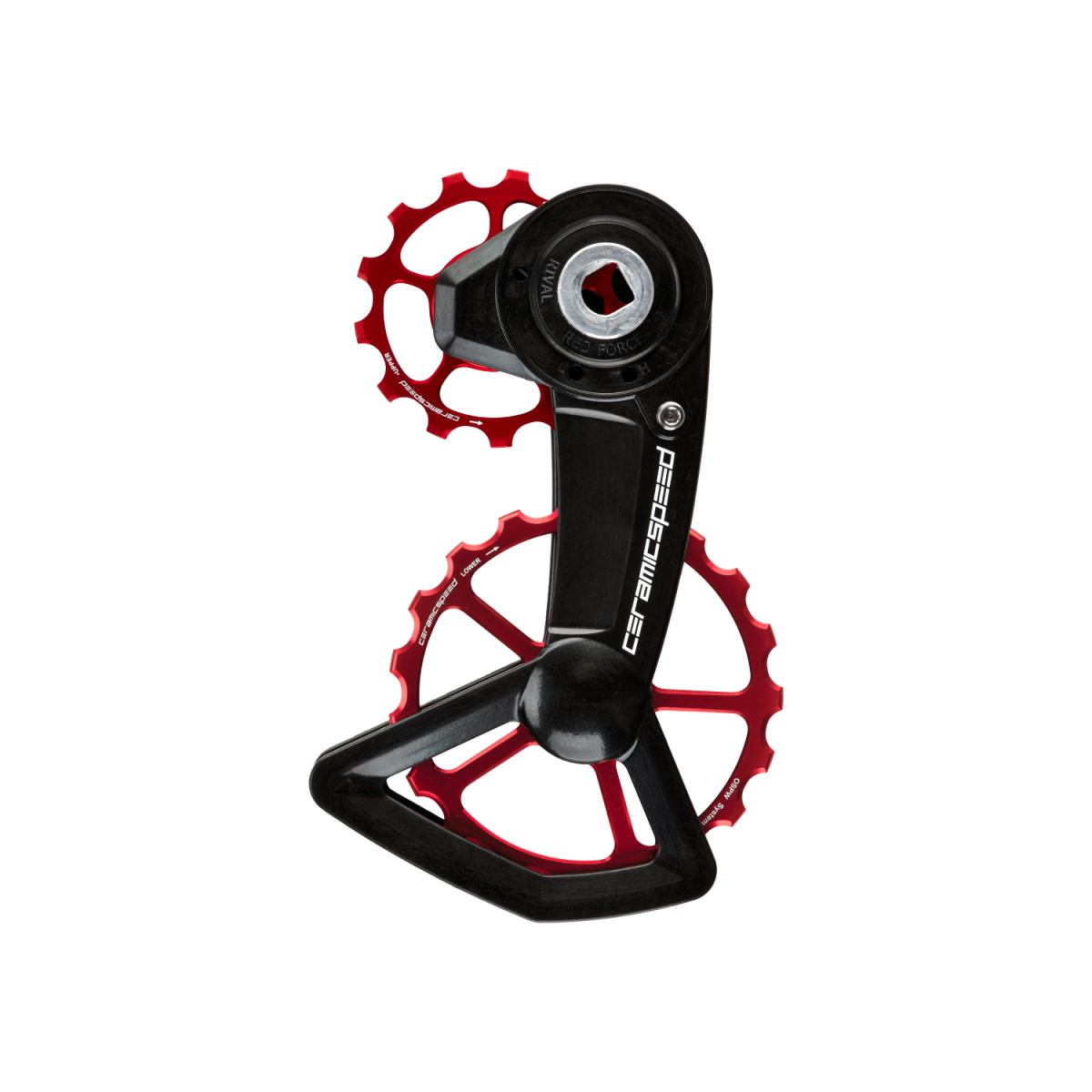 CeramicSpeed OSPW X SRAM AXS XPLR Oversized Pulley Wheel System | Standard | Red