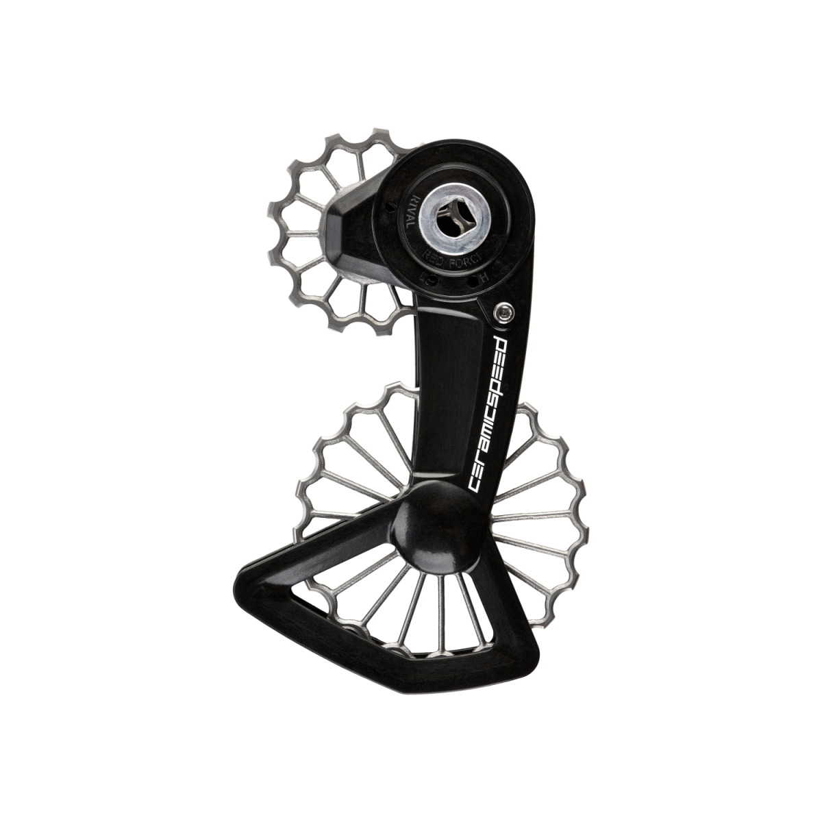 CeramicSpeed OSPW X 3D Ti SRAM AXS XPLR Oversized Pulley Wheel System | Coated | Titanium