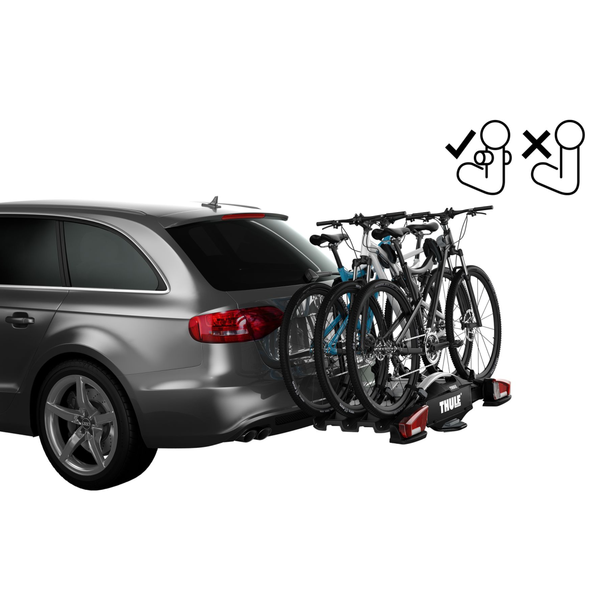 Thule VeloCompact FIX4BIKE velosipēdu turētājs| 3 velosipēdiem