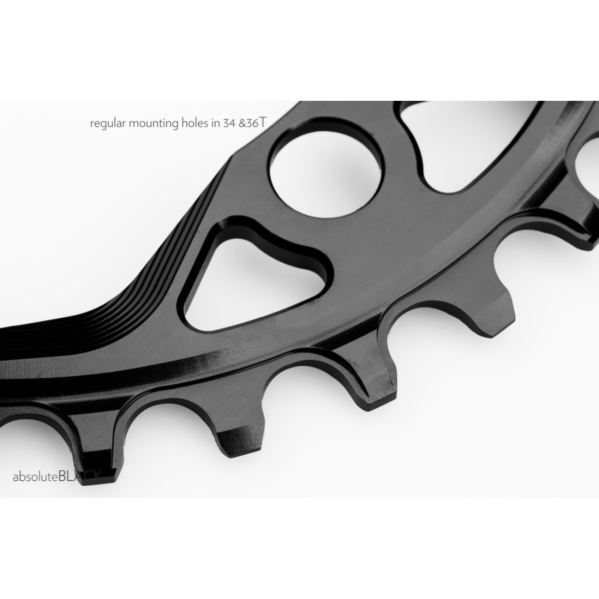 AbsoluteBlack Shimano OVAL zobrats | 6 mm nobīde | 104 BCD | 1x12/11/10 ātrumu