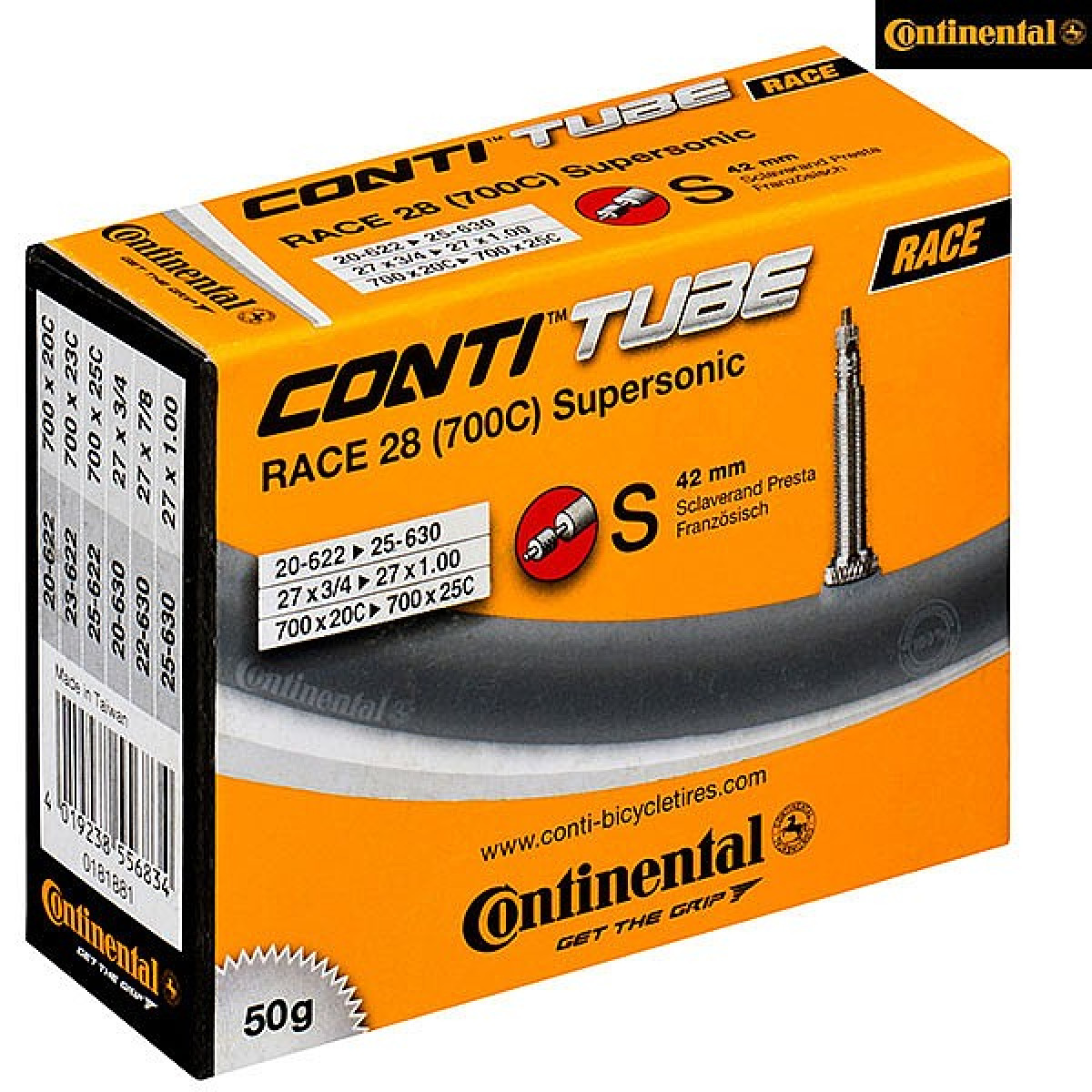 Continental Race 28" Supersonic sisekumm | SV | 18/25-622/630