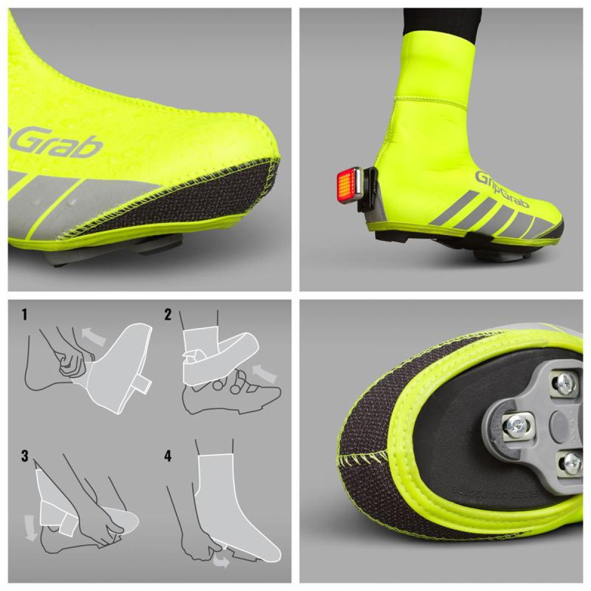 GripGrab RaceThermo Waterproof Winter Road mokasīni | Yellow Hi-Vis