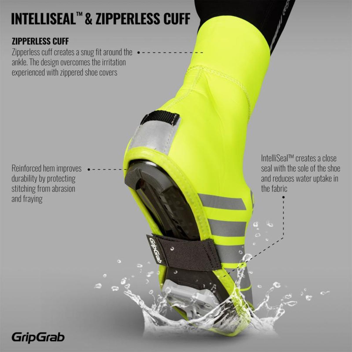 GripGrab RaceThermo Waterproof Winter Road mokasīni | Yellow Hi-Vis