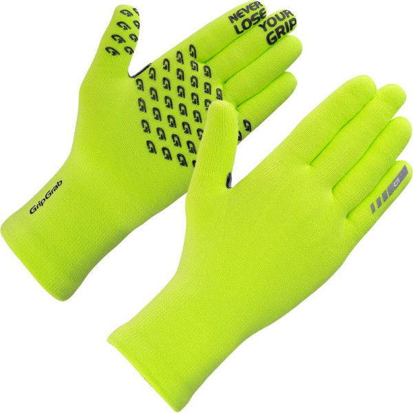 GripGrab veekindlad kootud termokindad | Kollane Hi-Vis