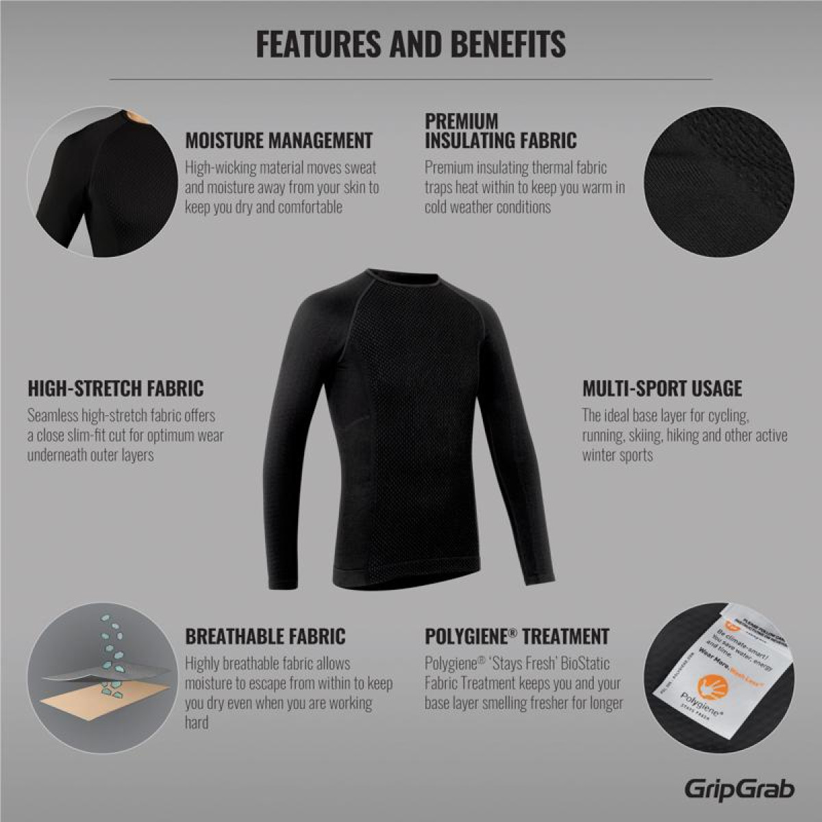 GripGrab Expert Seamless 2 Thermal krekls