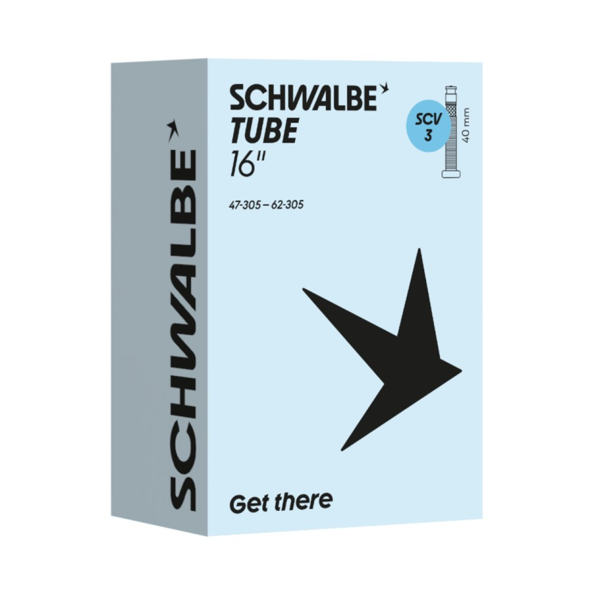 Schwalbe 16" Inner Tube 3 | SCV CLIK Valve 40 mm | 47/62-306