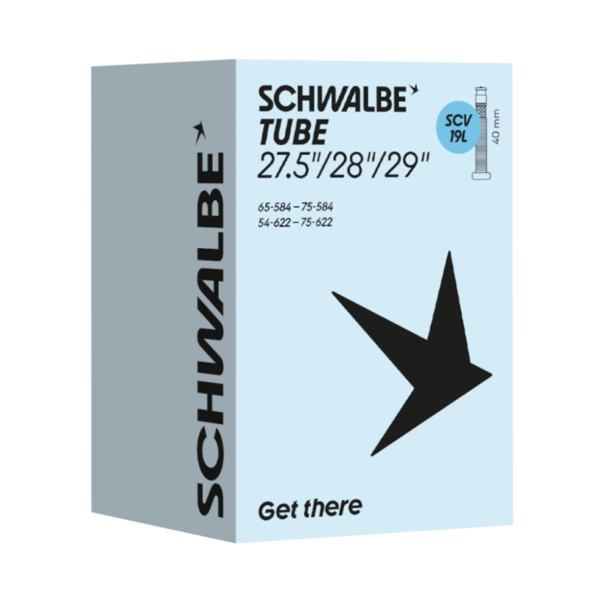 Schwalbe 27.5-29" kamera 19L | SCV CLIK Valve 40 mm | 54/75-584/622