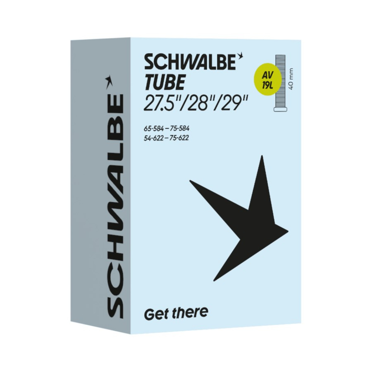 Schwalbe 27.5-29" Inner Tube 19L | AV 40 mm | 54/75-584/622