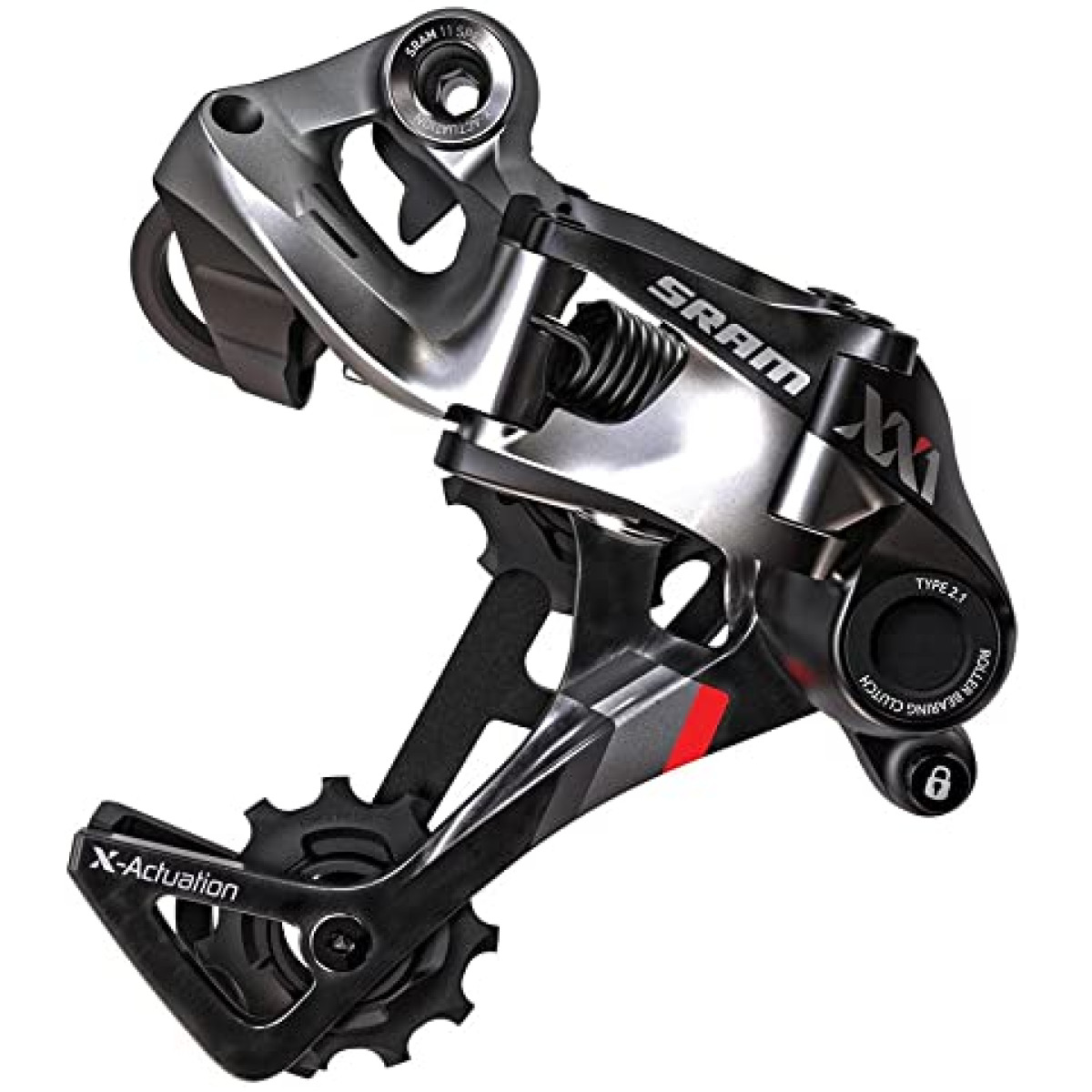SRAM XX1 X-HORIZON™ tagumine käiguvahetaja | 11-käiguline | Must - punane