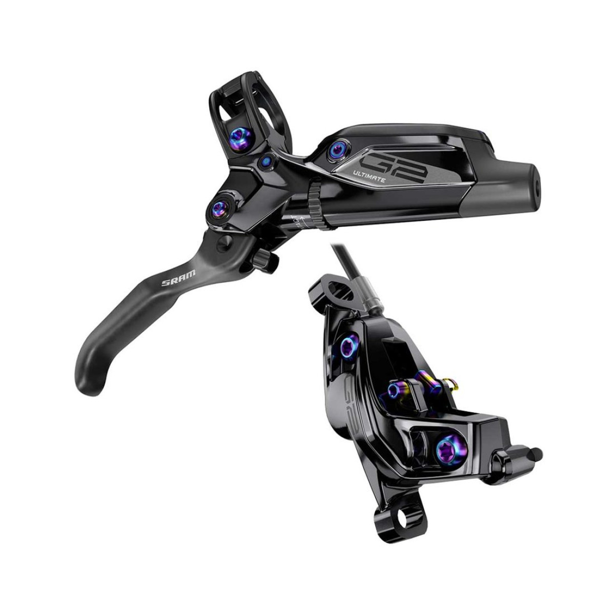 SRAM G2 Ultimate hüdrauliline ketaspidurikang koos sangaga | Vasakpoolne | Esikülg | Rainbow