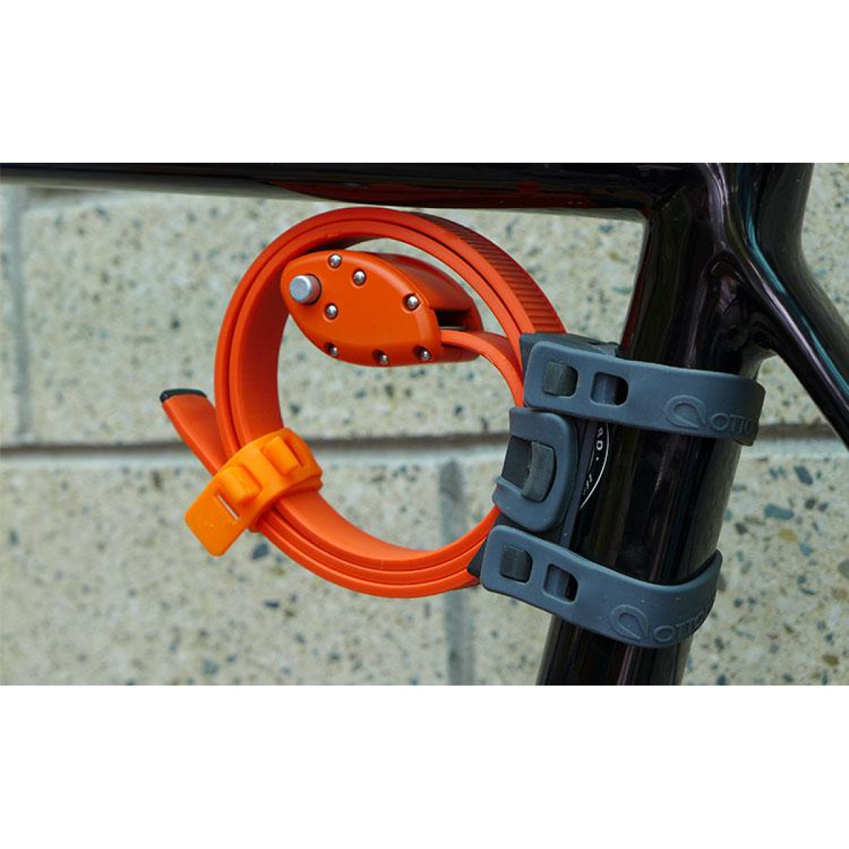OTTOLOCK 76cm velosipēda slēdzene ar fiksatoru | Oranžs