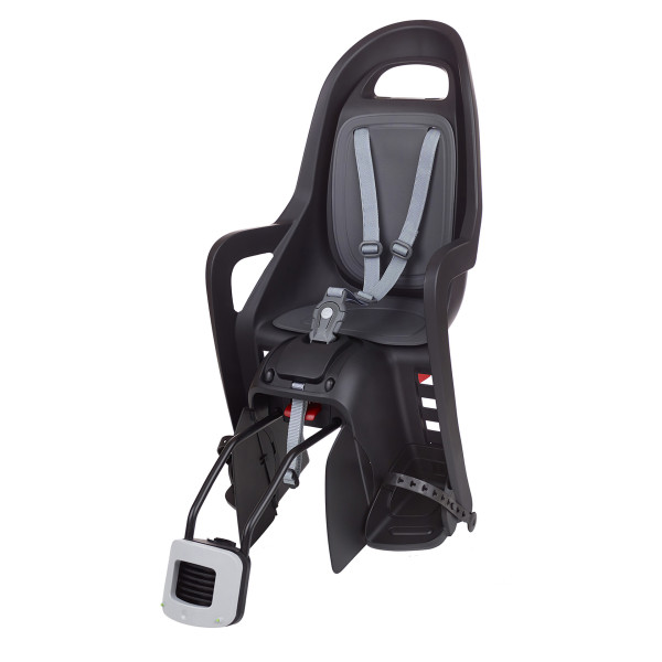 Polisport Groovy RS Plus bērnu velosipēda sēdeklis | Black Dark - Grey