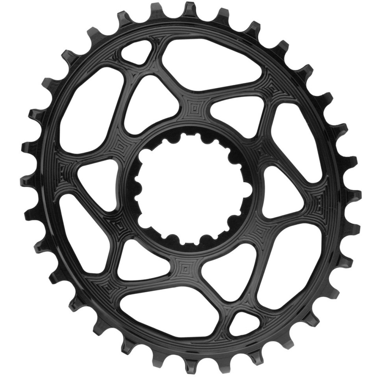 AbsoluteBlack Sram OVAL GXP zobrats | 6 mm nobīde | DM | 1x12/11/10 ātrumu | Black
