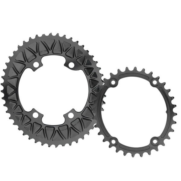 AbsoluteBlack Gravel Sub-Compact Ovaalne hammasratas | 110 BCD | 2x11/10-käiguline AbsoluteBlack Gravel Sub-Compact Ovaalne hammasratas | 110 BCD | 2x11/10-käiguline