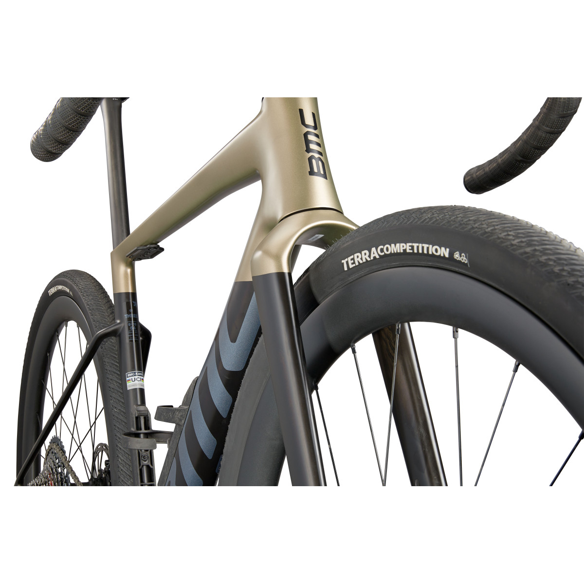 BMC Kaius 01 Three grants velosipēds | Moss Gold - Carbon