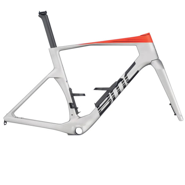 BMC Teammachine R 01 raam | Arctic Silver - Neon Red