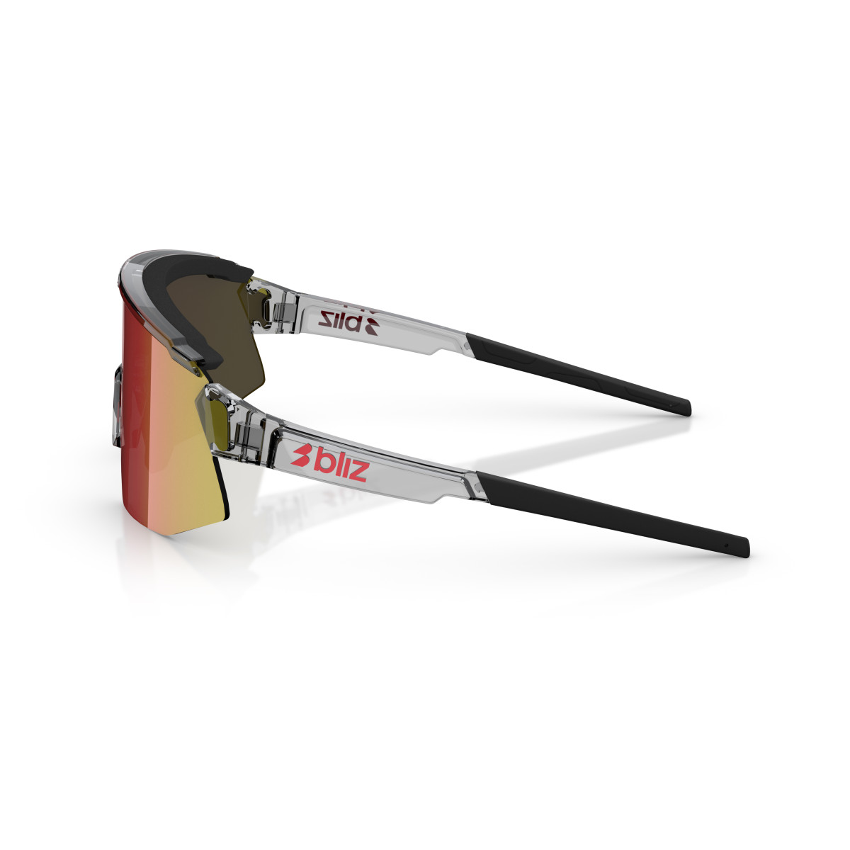 BLIZ Breeze päikeseprillid | Transparent Dark Grey - Red