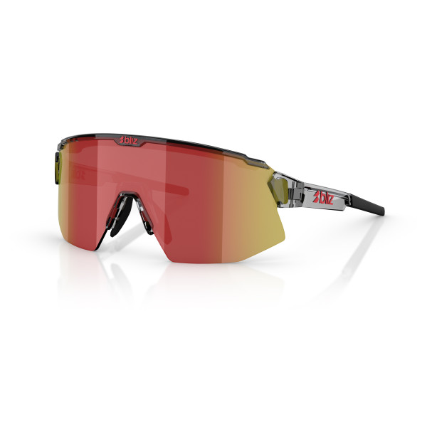 BLIZ Breeze päikeseprillid | Transparent Dark Grey - Red