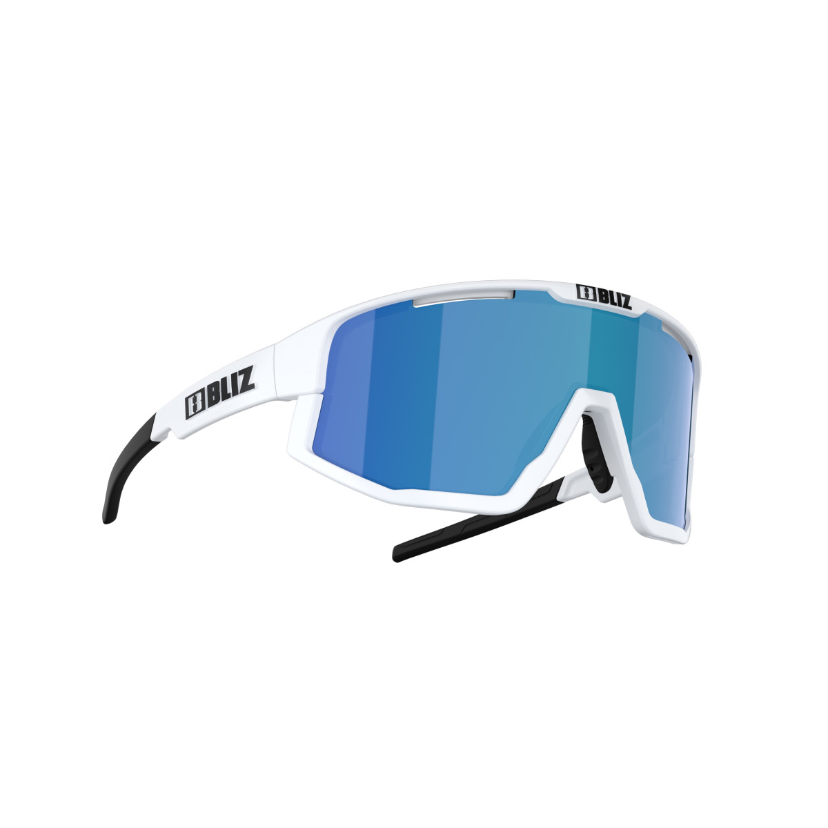 BLIZ Fusion Small Sunglasses | White - Brown Blue