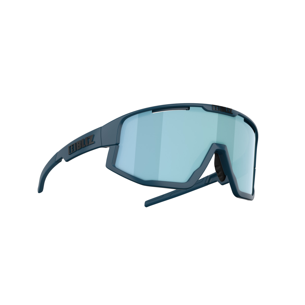 BLIZ Fusion Small saulesbrilles | Matte Blue - Smoke Mirror Ice Blue