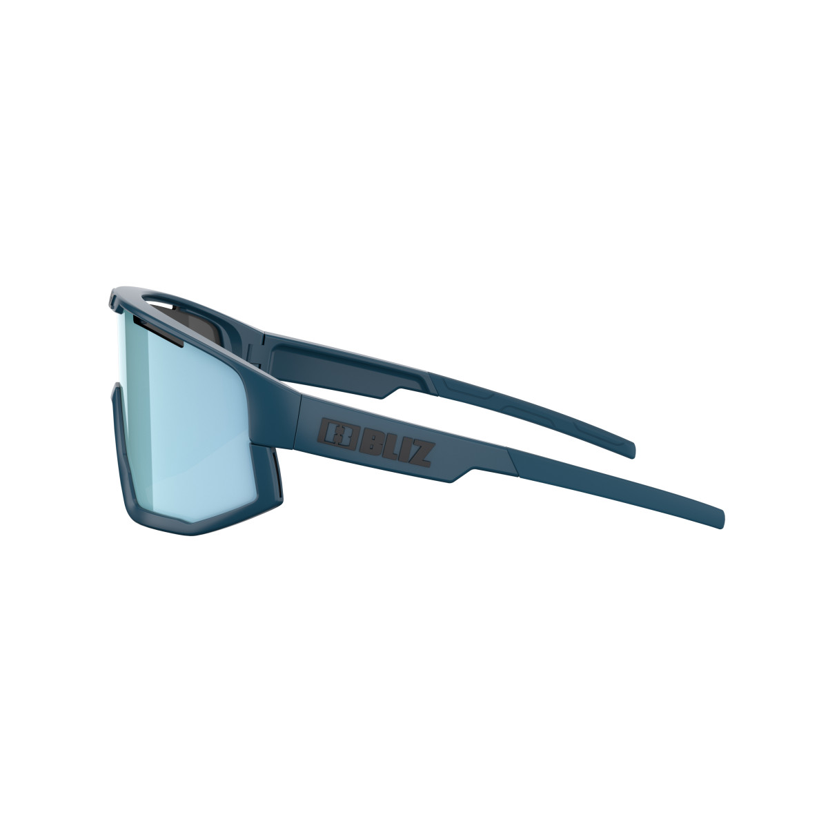 BLIZ Fusion Small saulesbrilles | Matte Blue - Smoke Mirror Ice Blue