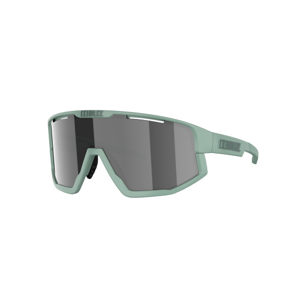 BLIZ Fusion Small saulesbrilles | Matte Green - Smoke Mirror Silver