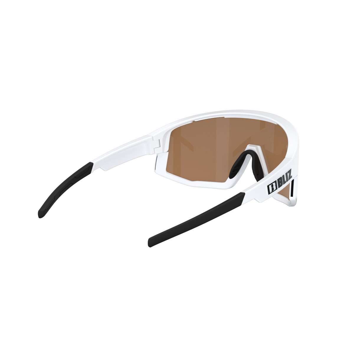 BLIZ Fusion  Small päikeseprillid | Nano Optics - Nordic Light | Matte White - Coral Orange Blue