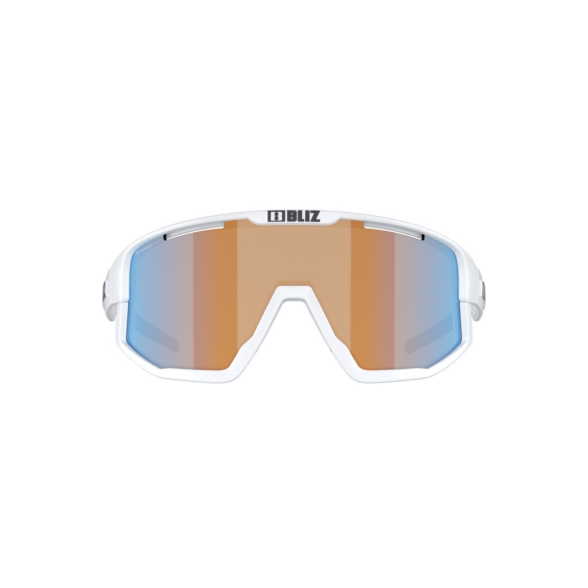 BLIZ Fusion  Small päikeseprillid | Nano Optics - Nordic Light | Matte White - Coral Orange Blue