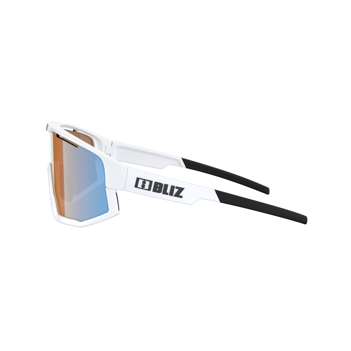 BLIZ Fusion  Small päikeseprillid | Nano Optics - Nordic Light | Matte White - Coral Orange Blue