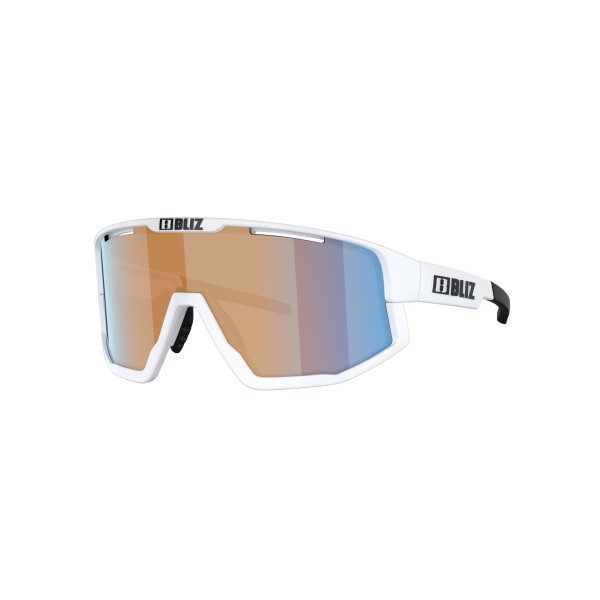 BLIZ Fusion  Small päikeseprillid | Nano Optics - Nordic Light | Matte White - Coral Orange Blue