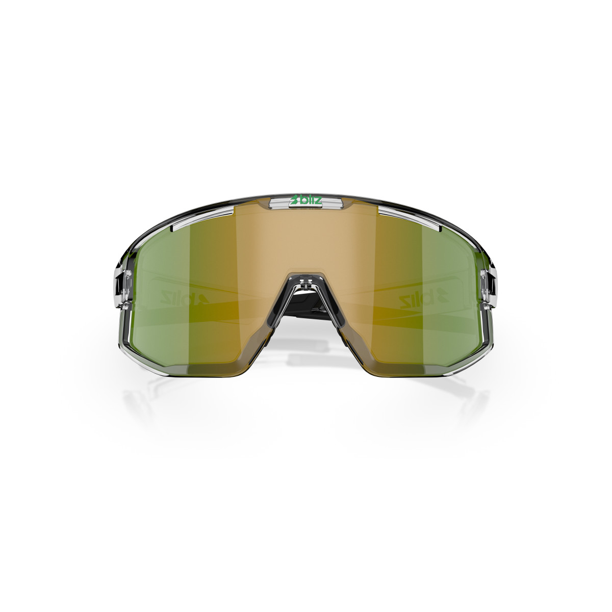 BLIZ Fusion Small Sunglasses | Transparent White - Green