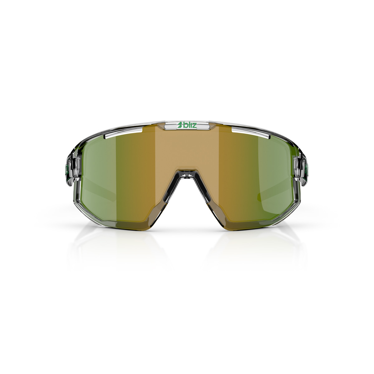BLIZ Fusion Small Sunglasses | Transparent White - Green