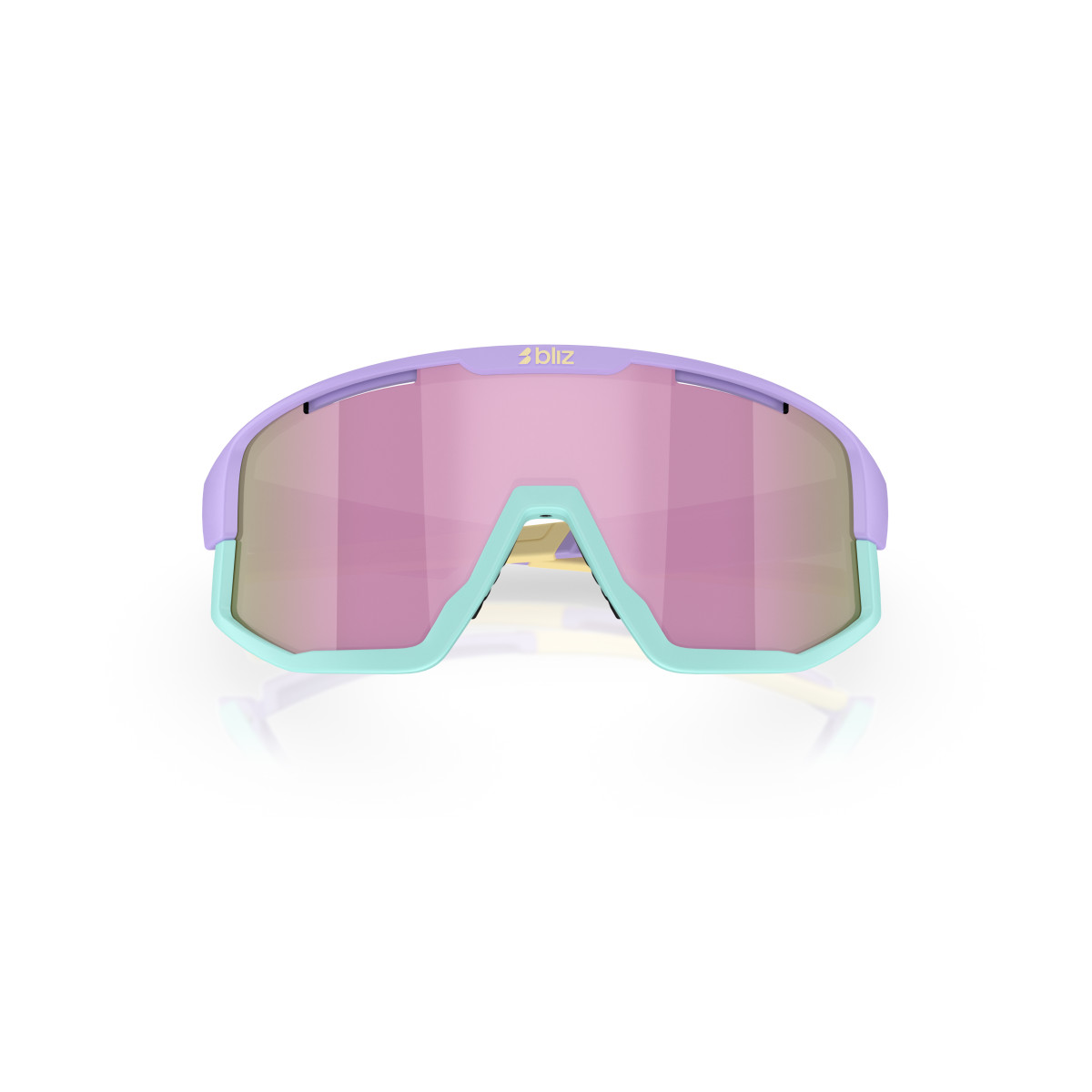 BLIZ Fusion saulesbrilles | Pastel Purple Yellow Logo - Brown Pink