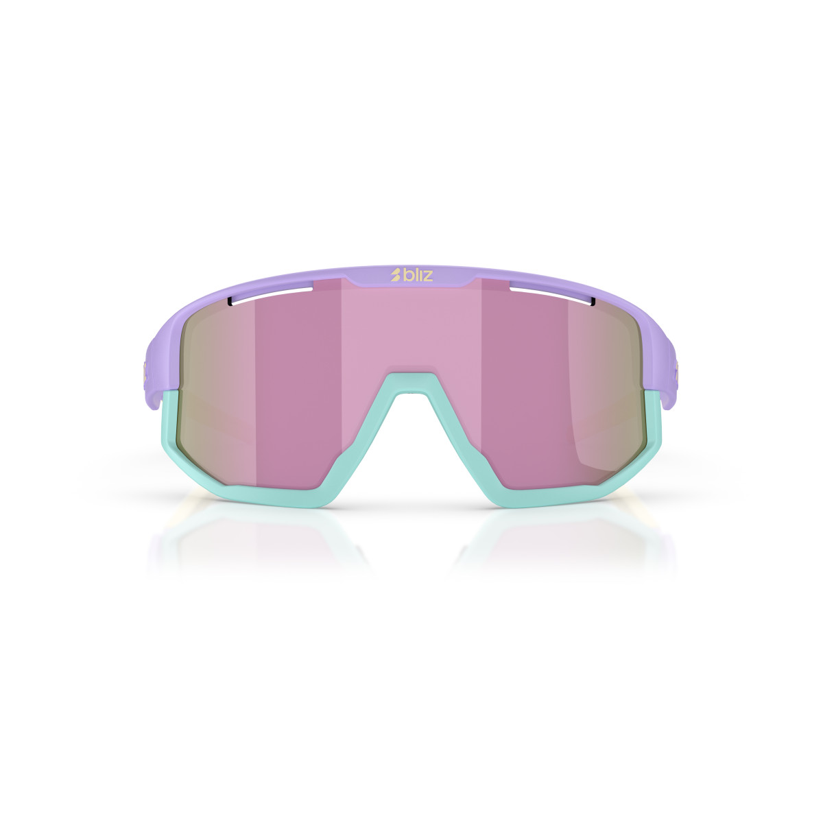 BLIZ Fusion saulesbrilles | Pastel Purple Yellow Logo - Brown Pink