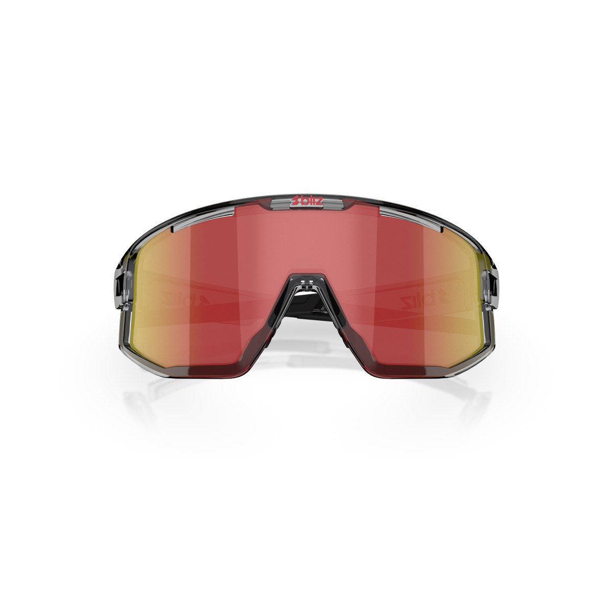 BLIZ Fusion saulesbrilles | Transparent Dark Grey - Red