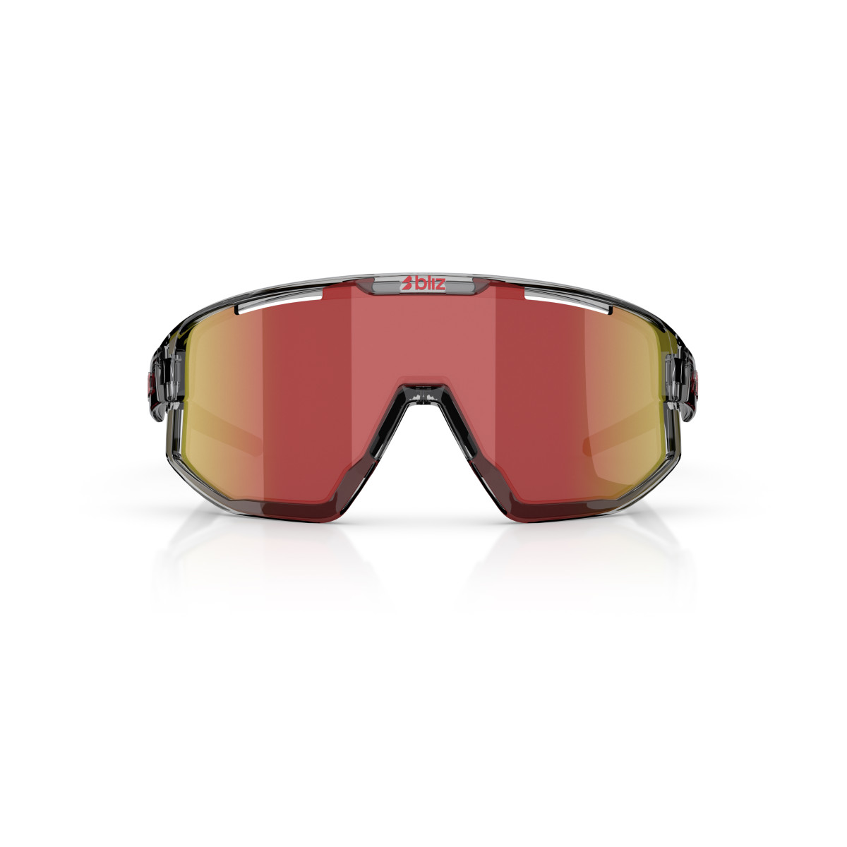 BLIZ Fusion saulesbrilles | Transparent Dark Grey - Red