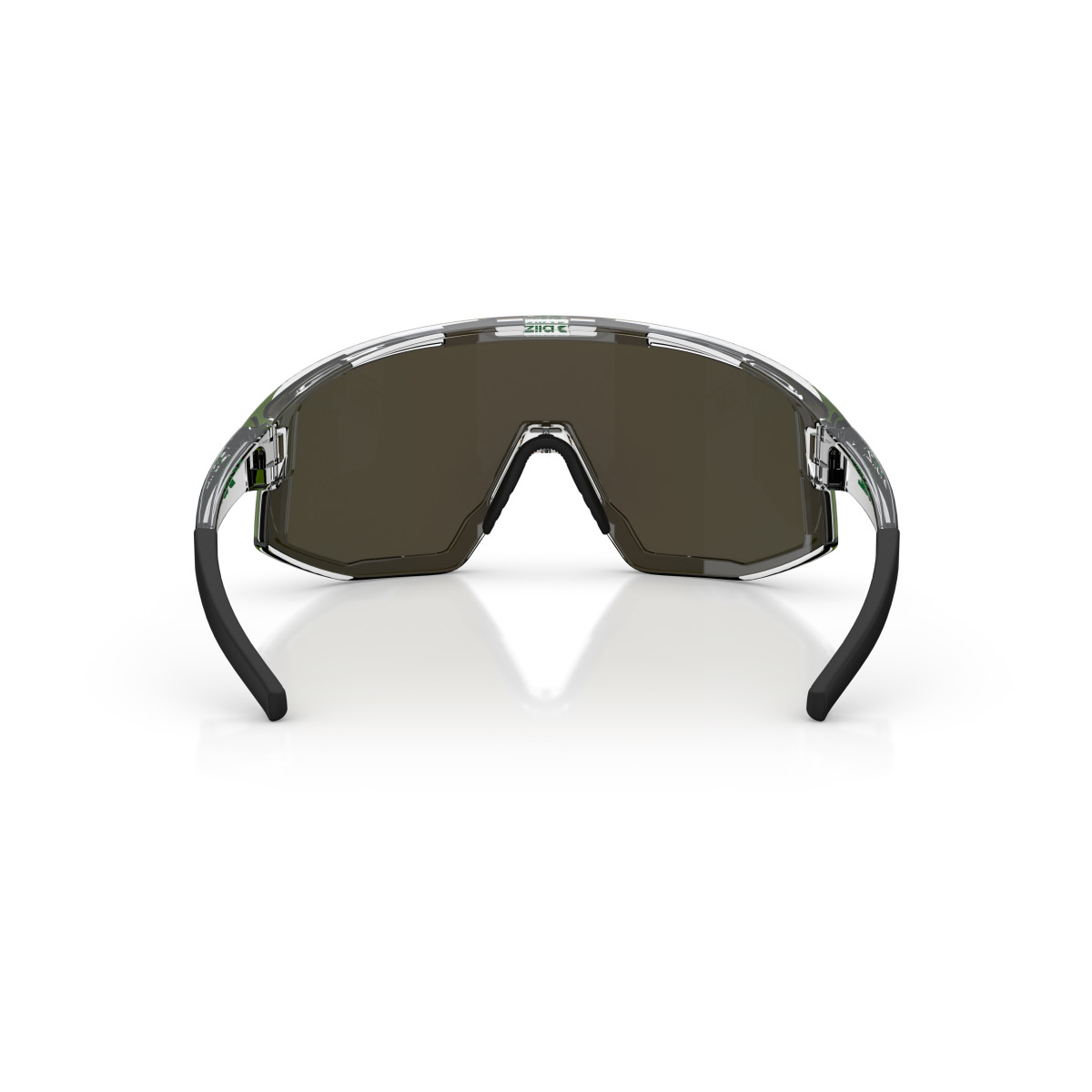 BLIZ Fusion Sunglasses | Transparent White - Green