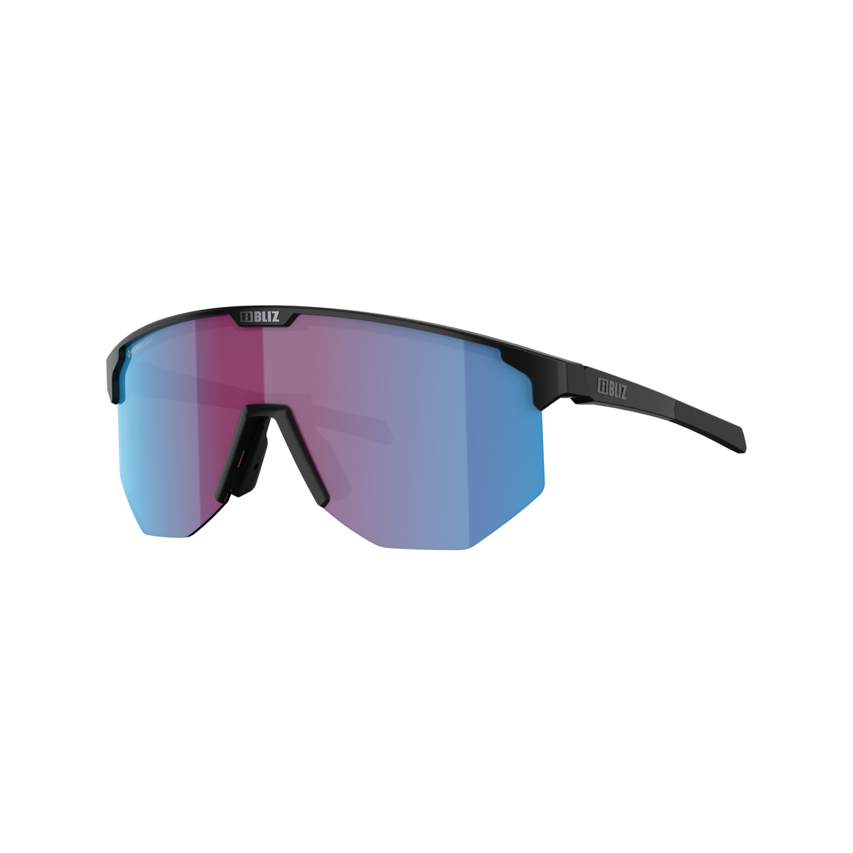 BLIZ Hero Sunglasses | Nano Optics - Nordic Light | Matt Black - Rose Violet Blue