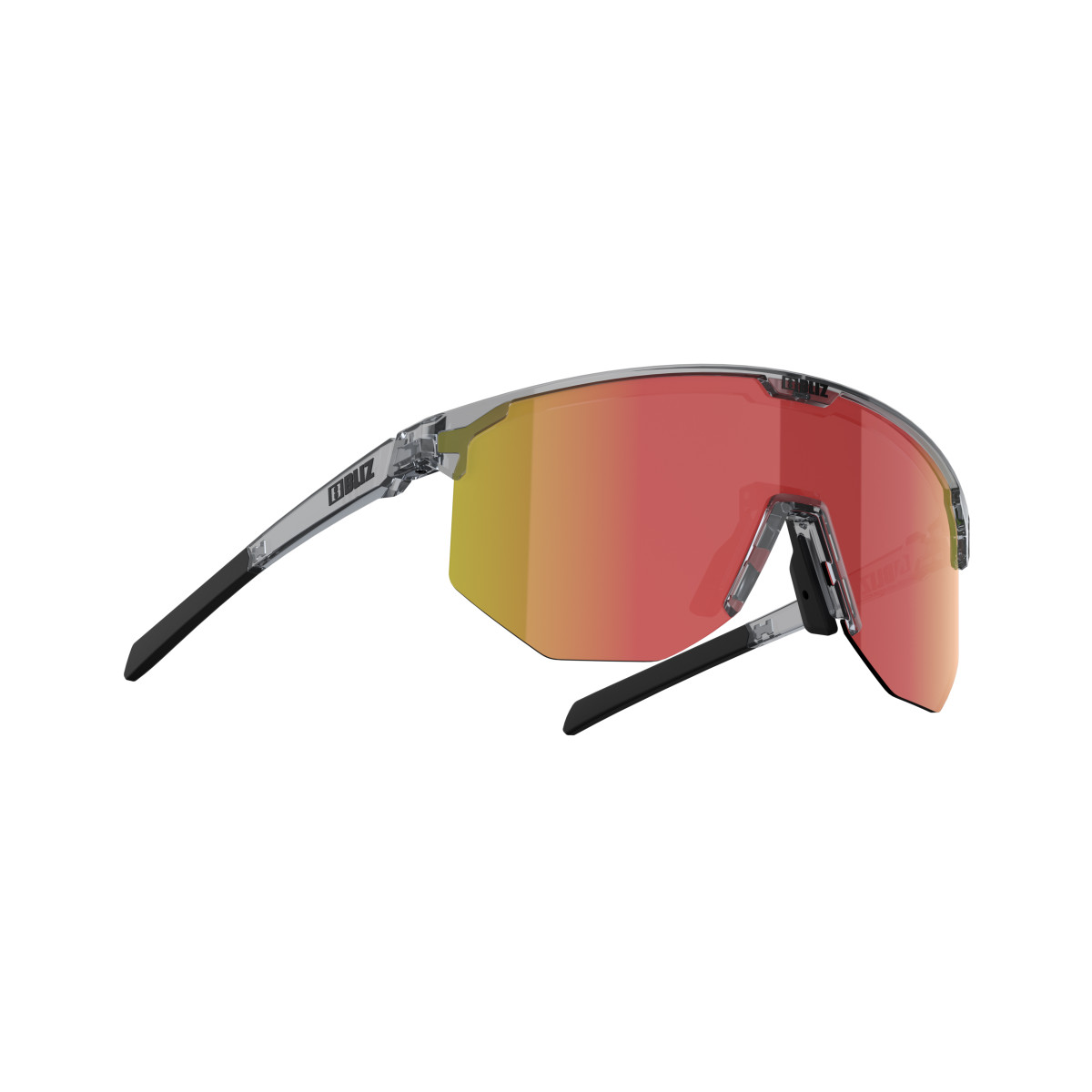 BLIZ Hero saulesbrilles | Transparent Dark Grey - Brown Red 