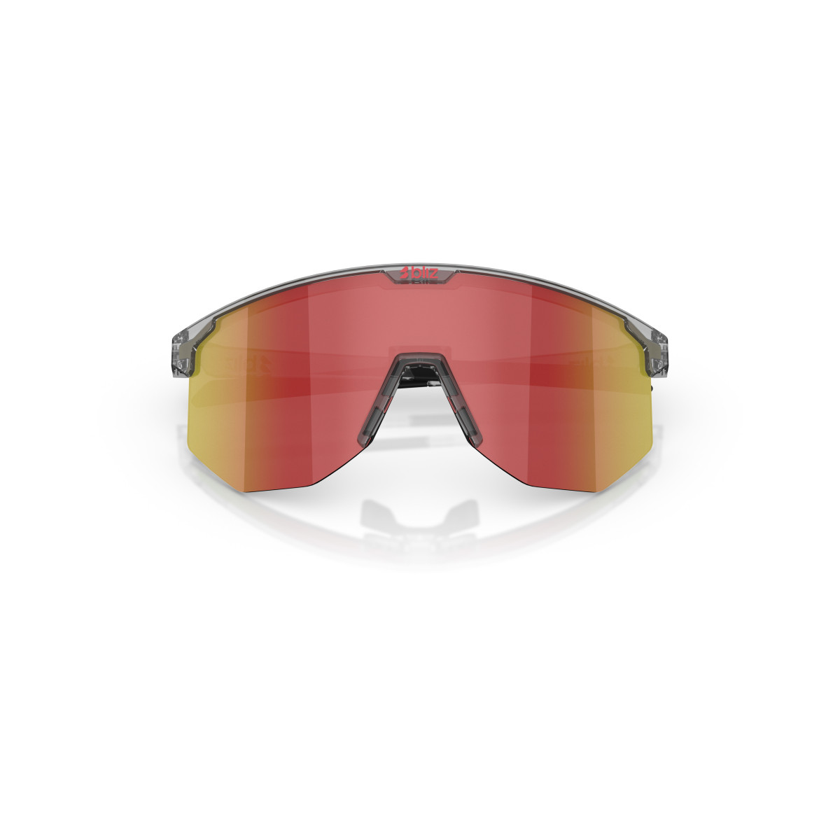 BLIZ Hero saulesbrilles | Transparent Dark Grey - Red