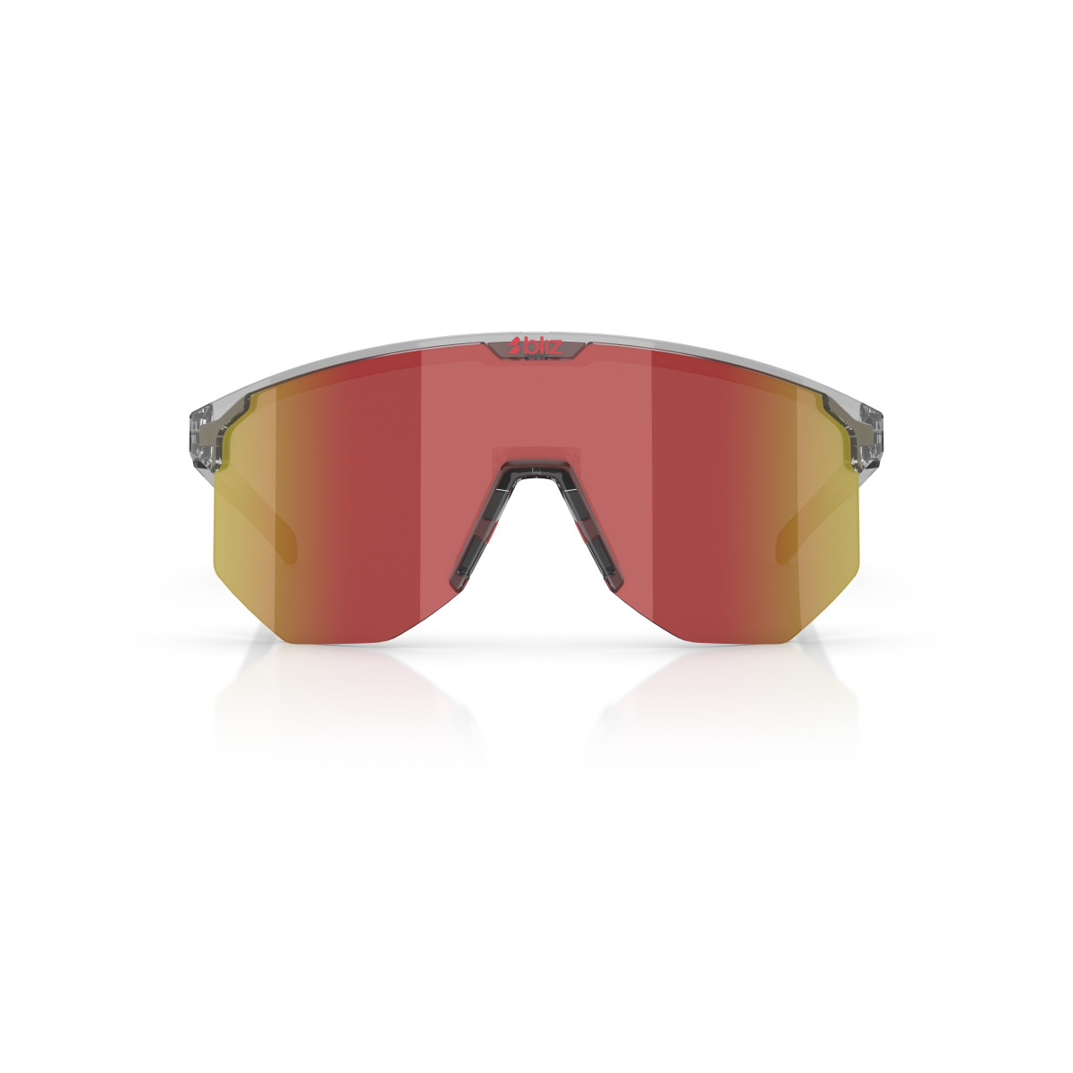 BLIZ Hero saulesbrilles | Transparent Dark Grey - Red