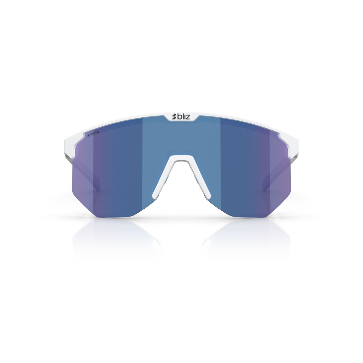 BLIZ Hero saulesbrilles | Matte White - Smoke Blue Multicolour