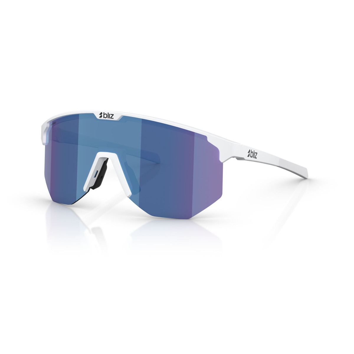 BLIZ Hero saulesbrilles | Matte White - Smoke Blue Multicolour
