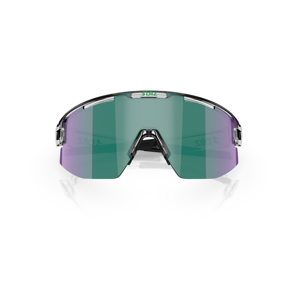BLIZ Matrix Small saulesbrilles | Transparent White - Green