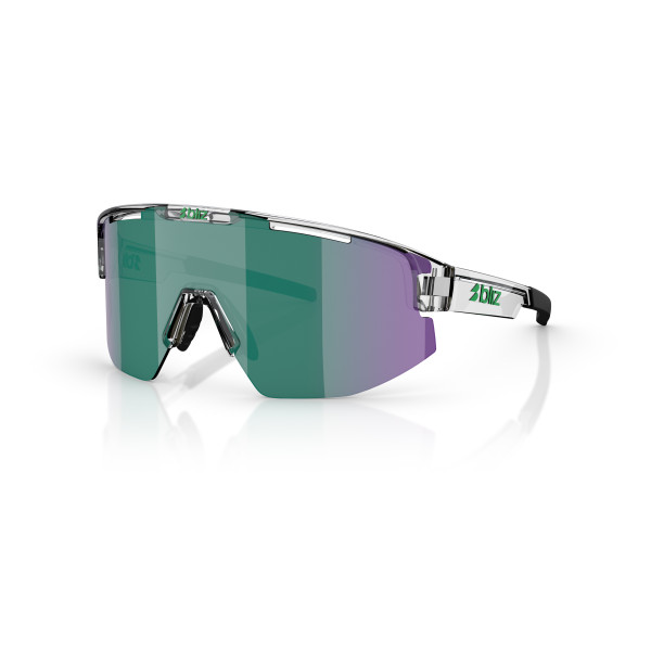 BLIZ Matrix Small saulesbrilles | Transparent White - Green