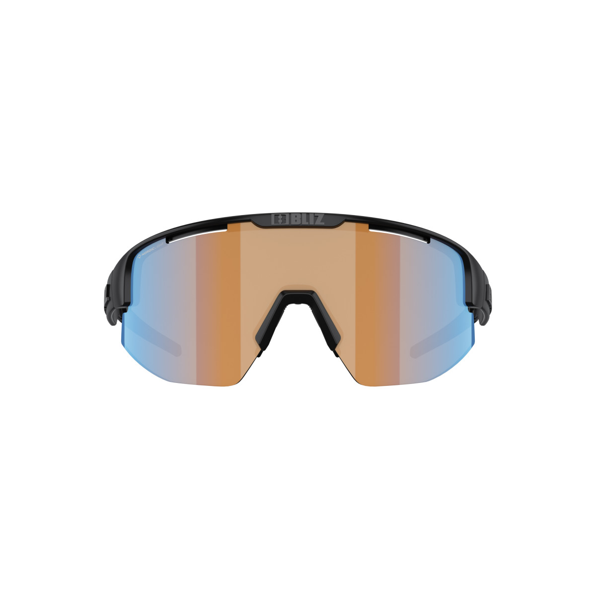 BLIZ Matrix Small saulesbrilles | Nano Optics - Nordic Light | Black - Coral Orange Blue