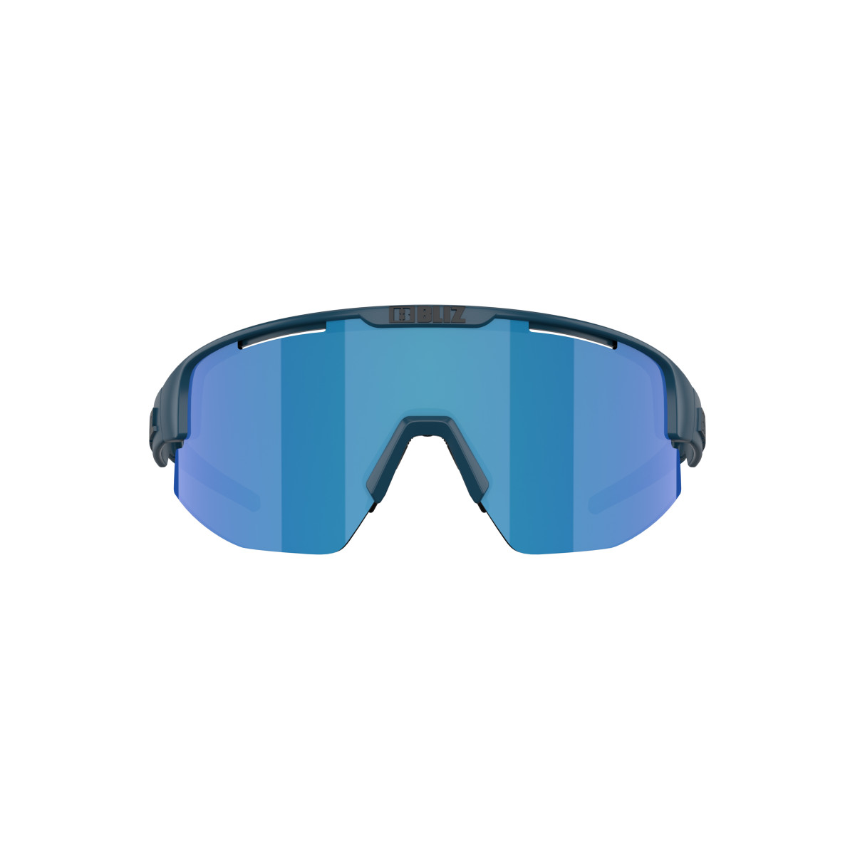 BLIZ Matrix Sunglasses | Matte Blue - Brown Mirror Blue