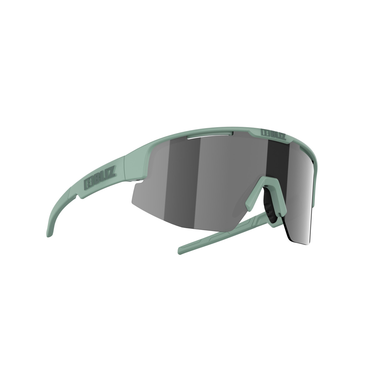 BLIZ Matrix Small saulesbrilles | Matte Green - Smoke Mirror Silver