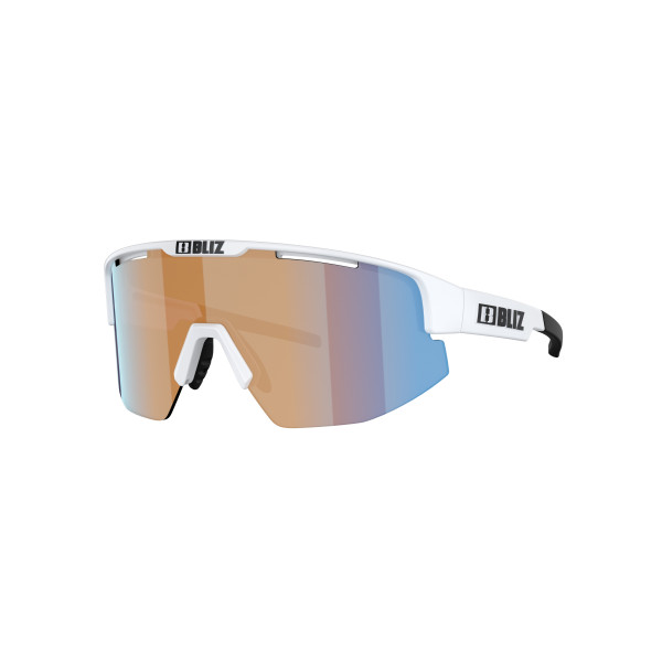 BLIZ Matrix saulesbrilles | Nano Optics - Nordic Light | Matte White - Coral Orange Blue