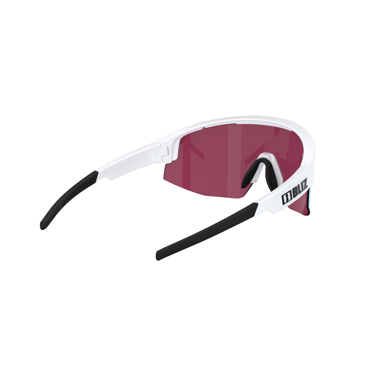 BLIZ Matrix Small saulesbrilles | Nano Optics - Nordic Light | Matte White - Rose Violet Blue